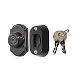 Ideal Security Model 703 Keyed Deadbolt for Storm and Screen Doors, Black
