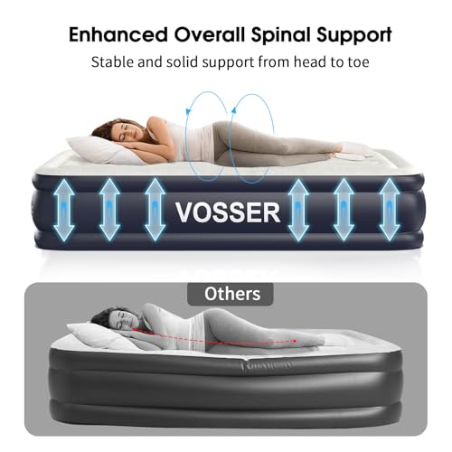 image for VOSSER Twin Air Mattress with Built in Pump Raised,18''Inflatable Matt