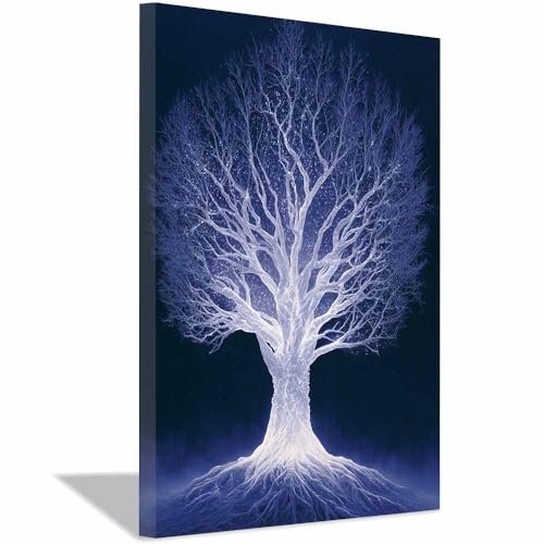 DMZPKZB Cuadro Sobre Lienzo áRbol Vida Árbol de chispas de nebulosa Grande DecoracióN Pared，Cuadro Vintage，Para DecoracióN De Dormitorio,Sala De Estar（Multicolor-60x90cm Enmarcado