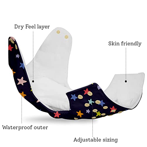 Image of SuperBottoms BASIC Baby's Reusable 2 Cloth Diapers With 2 Dry Feel Inserts, 5-17kgs, 0-3 Years - Pack of 2