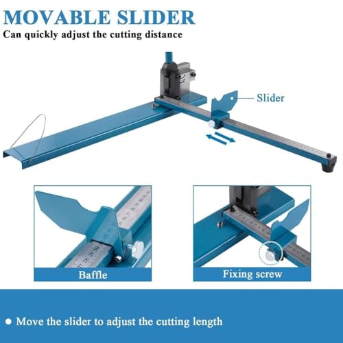 Coupe-rail DIN, double rainure, 35 mm avec échelle de mesure, idéal pour la coupe de goulottes en acier, en aluminium et en PVC