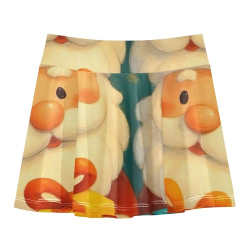 Joisal Girls Skorts Athletic Shorts Toddler Tennis Skirts Dance Flowy Skirt Cute Santa Claus 3t