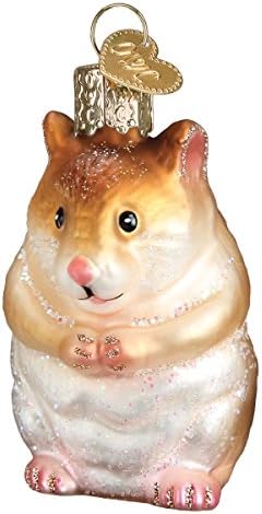 Old World Christmas Animal Collection Glass Blown Ornaments for Christmas Tree Hamster