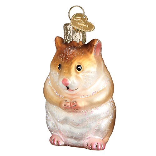 Old World Christmas Animal Collection Glasornamente für Weihnachtsbaum, Hamster – Ansicht 1