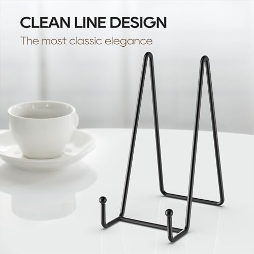 Image of 3 Pack 8 Inch Plate Stands for Display - Decorative Book Stand for Picture