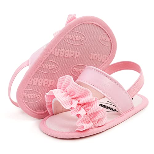 Image of Infant Baby Boys Girls Summer Sandals Party Wedding Dress Flats Shoes Newborn Crib Shoes First Walkers Prewalkers 0-18 Months