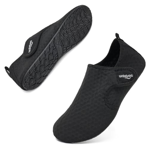 Image of WateLves Water Shoes for Women Men Swim Beach Aqua Socks Quick Dry Barefoot House Slippers Travel Shoes with Adjustable Magic Tape for Pool Diving Boating Yoga Surf