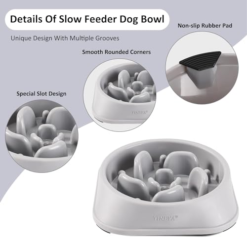 YINEYA Slow Feeder Dog Bowls, Pet Supplies That Slow Down Eating, Pet Food Bowls, Maze Dog Puzzle Feeder for Medium Breed by YINEYA - Image 4