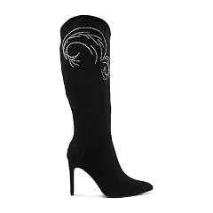London Rag Becks Rhinestone Patterned Calf Boots