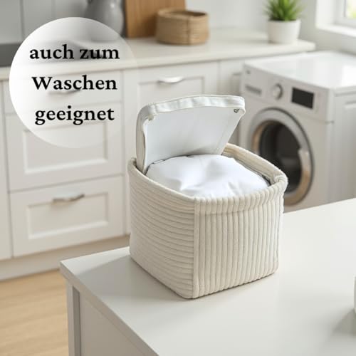 Türstopper sack 1,6KG beige in Cord | mit Griff | waschbarer Bezug | mit Reißverschluss | schwer | modern | Boden Sand sack | sack 2er Set