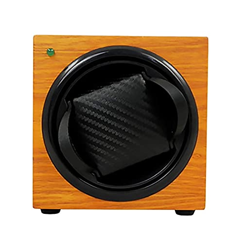 FENOKD Watch Winder Wooden Single Watch Shaker Dual-Power Watch Winding Box Automatic Mechanical Watch Winder Quiet Motor Rotat