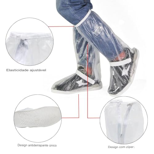 Capa Protetora Chuva Impermeável Á Prova Dágua Antiderrapante Bota Sapato Galocha Premium Protetor P