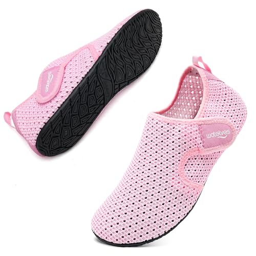 Image of WateLves Water Shoes for Women Men Swim Beach Aqua Socks Quick Dry Barefoot House Slippers Travel Shoes with Adjustable Magic Tape for Pool Diving Boating Yoga Surf