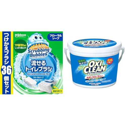 �X�N���r���O�o�u�� (Scrubbing Bubbles) �y�Z�b�g�����z ������g�C���u���V �t���[�����\�[�v�̍��� �t���ւ��p (36��) �g�C����� ���Y�~ �g�C���|�� �u���V �g���̂� ��� �܂Ƃߔ��� +OXICLEAN(�I�L�V�N���[��) �I�L�V