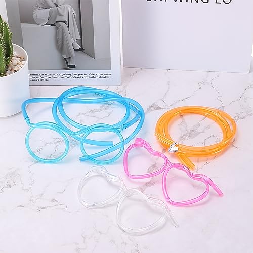 Pitillos plásticos reutilizables para fiesta 8 unidades miniatura 5