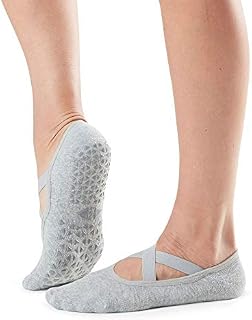Tavi Noir Women’s Chloe Yoga Socks, Stone, Medium
