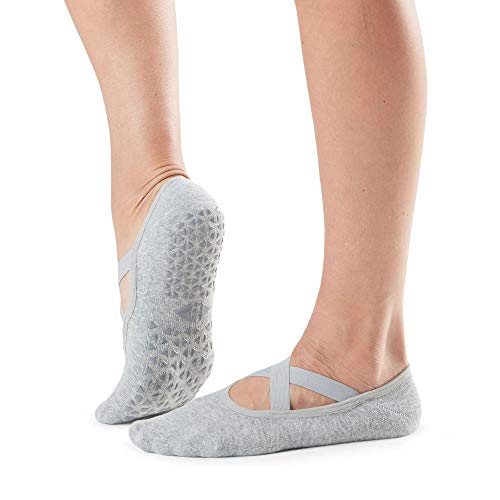 Tavi Noir Women’s Chloe Yoga Socks, Stone, Medium