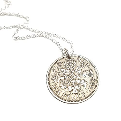 Sixpence Coin Necklace. 1962 Sixpence 