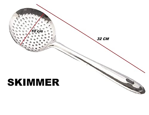 Image of Stainless Steel Big Size Laddle Cooking Spoon,Stainless Steel Heavy Guage Serving Spoon Ladel,Stainless Steel Big Size Cooking & Serving Spoons,Big Spoons for Cooking,Cookig Spoon (Combo)