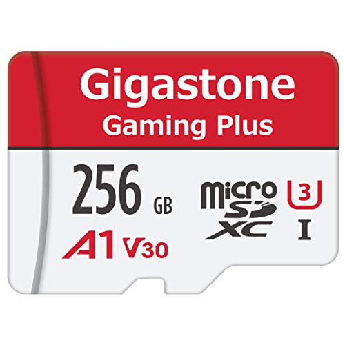 Gigastone Tarjeta de memòria Micro SDXC de 256GB con Adaptador(Clase 10, U1, UHS-I A1).Lectura/Escritura Rendimiento hasta 95/35 MB/s. Proporcionar con Full HD Disponible.