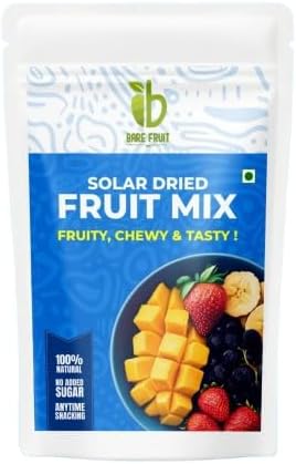 Premium Solar Dried Fruit Mix | 100% Fruits Apple, Mango, Black Grapes, Banana, Pineapple, Strawberry | Natural Sweet Taste, Chemical-Free, No Added Sugar | Ultimate Healthy & Delicious Snack Food, Rich in Vitamins A & C, Magnesium, Iron 150g