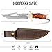NedFoss SA78 Hunting Knife with Leather Sheath, 7