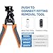 iCrimp Push to Connect Fitting Removal Tool for Disconnect 1/4-in to 3/8-in RO Water Tubing, Air Hose from Quick Push Fit Connectors, for Pneumatic Tools, RO Water Purifier