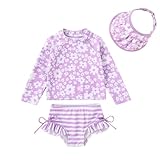 YOUNGER TREE Toddler Baby Girls Swimsuit Long Sleeve Bathing Suit Rash Guard Swim Suit Bikini Set with Bottoms...