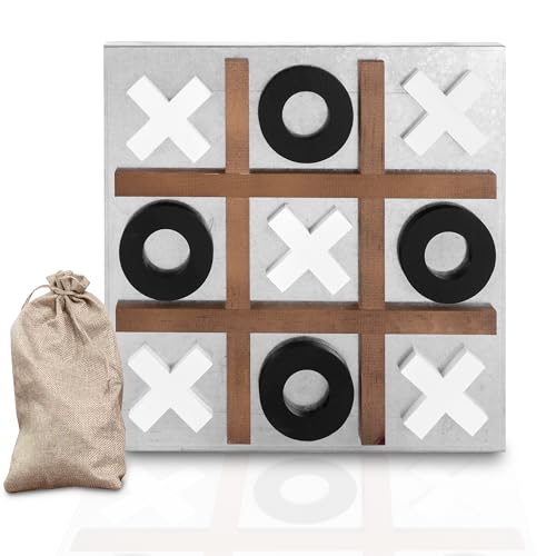 Play Platoon Metal & Wood Magnetic Tic Tac Toe Wall