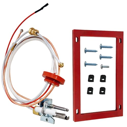 Upgraded SP20075 SP20305A Pilot and Igniter Assembly Kit Compatible with Richmond Water Heater Pilot Assembly for PROTECH GE Rheem Natural Gas Water Heater Parts Includes Burner Door Gasket
