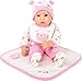 Produktbild Small Foot Puppe Hanna inkl. ausziehbarer Bekleidung, Schnuller und weicher Kuscheldecke, für Kinder ab 2 Jahren, 11237 Spielzeug, Hannah