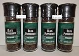 Trader Joe's Black Peppercorns with Built-in Grinder 1.8oz 51g (Four Bottles)