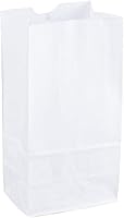 Vista 2 de Perfect Stix Bolsas de papel blanco kraft de 4 libras, paquete de 125 unidades (bolsa blanca de kraft 4-125)
