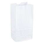 Perfect Stix - Kraft White Bag 8-100 8lb Kraft White Paper Bags - Pack of 100ct, White Bags