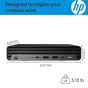 HP Elite Mini G9 Business Desktop Computer, 13th Gen Intel i7-12700T, 16GB DDR5 RAM. 512GB SSD. Ultra Quite Design, RJ-45, HDMI, Wi-Fi 6, Bluetooth, KB & Mouse, Windows 11 — photo 5 of 6