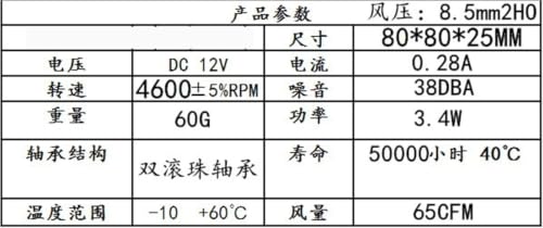 8025 Round Mouth Flange 8cm Ventilador de Refrigeración con Ventilador y Cubierta de Malla 220V US Standard miniatura 3