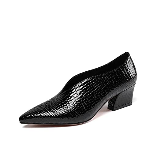 TinaCus Handmade Women's Patent Leather Slip On Printed Snakeskin Casual Shoes