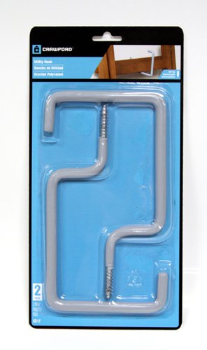 Lehigh SS17 Screw-In Utility Hook, Grey, Pack of 2 - Thumbnail 2