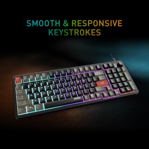 Image of MSI Forge GK110 Combo US - Gaming RGB Keyboard & Mouse Set, 26-Key Anti-Ghosting, 12800 DPI Optical Sensor