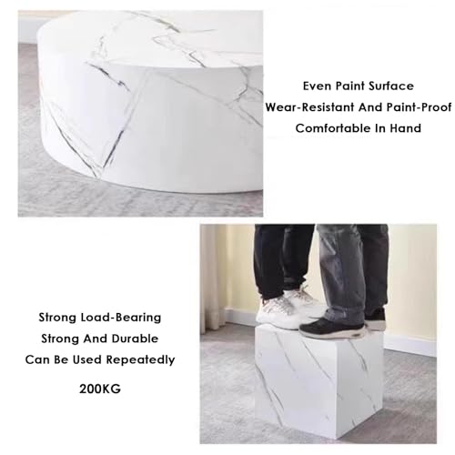Support de présentation rond sur piédestal blanc pour décoration