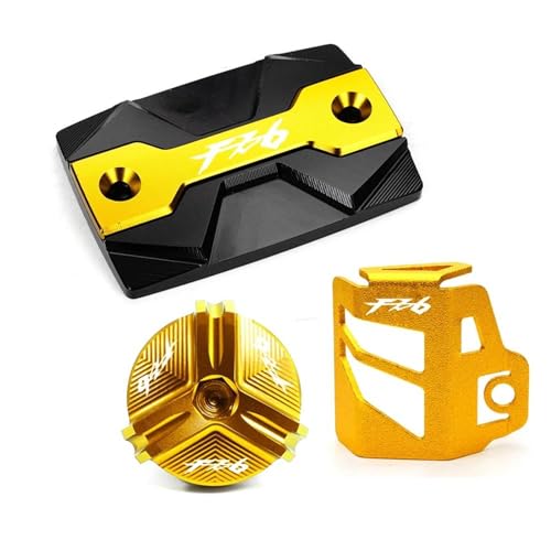 Cubierta de líquido de frenos y tapa de aceite FZ6 de alta resistencia, Set Protector Negro 3
