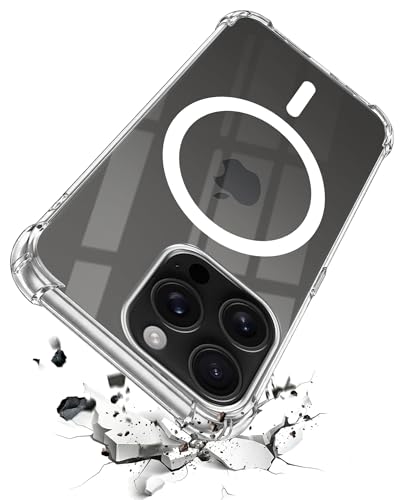 Image of Jkobi Shockproof Crystal-Clear Back Cover for Apple iPhone 16 Pro (Magsafe Wireless Support | Drop & Camera Protection | Hard Polycarbonate)