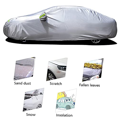 ERYUE Tampa do carro,Tampa do carro Cheio de Sedan Covers com Tira Reflexiva Protetor Solar Proteção