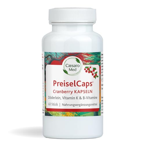 Cranberry Kapseln (Vaccinium macrocarpon) Döderlein mit Vitamin K & B-Komplex – Unterstützt Blasen-, Darm- & Vaginalflora – Probiotisch, vegan, österreichische Abfüllung – 60 Kapseln