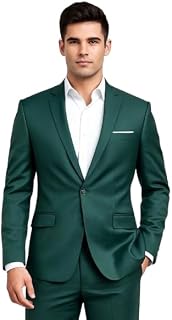 Darbar In Men's Green Slim Fit Blazer, Single Button Formal Blazer Price In India