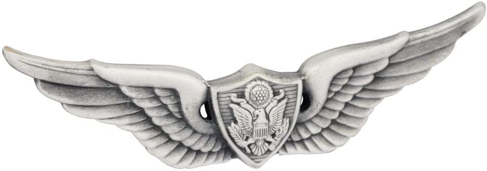 MEDALS OF AMERICA EST. 1976 Army Aviation Aircraft Crewman Full Size Silver Oxide Badge