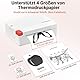 ORGBRO Mini Drucker für Smartphone, X3 Sticker Drucker Bluetooth mit 1 Rolle Aufkleber Papier, 300DPI Mini Printer Etikettendrucker Tragbarer Thermodrucker für Studie Notizen & Fotos, Weiß