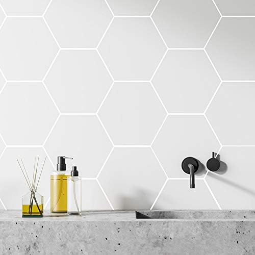 Wjtence Caulk Strip Sealant Tape Self-adhesive Tile Trim Sealing Tape,Ceramics Tile Mildewproof Edges Tape Decorative Corner Side Edges Strip for Bathroom Decoration (white)