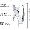 10000W Wind Turbine Generator, Low Speed 3 Blades Wind Turbine Kit Windmill Generator 12V 24V 48V 220V Portable Vertical Helix Wind Power Turbine Generator Kit with Controller,24V
