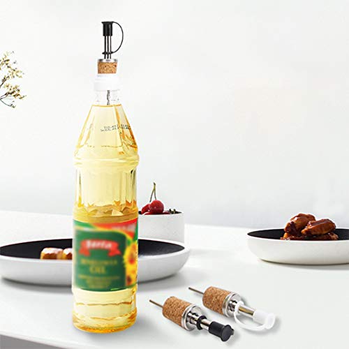 Doitool 20 unidades de dosador de aço inoxidável 201 com design de cortiça e dosador com tampa de po